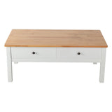 NNEDSZ Sleek Natural Wood Rectangle Coffee Table