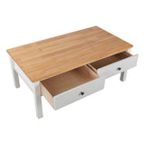 NNEDSZ Sleek Natural Wood Rectangle Coffee Table
