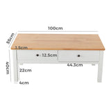 NNEDSZ Sleek Natural Wood Rectangle Coffee Table