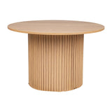 NNEDSZ Luxe Ribbed Round Coffee Table Wooden