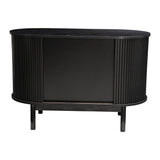 NNEDSZ Mid-Century Black Ribbed Sideboard Cabinet