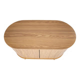 NNEDSZ Natural Wood Ribbed Sideboard Cabinet
