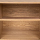 NNEDSZ Natural Wood Ribbed Sideboard Cabinet