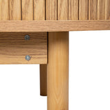 NNEDSZ Natural Wood Ribbed Sideboard Cabinet