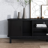 NNEDSZ 160cm Ribbed Black Entertainment Unit