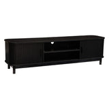 NNEDSZ 160cm Ribbed Black Entertainment Unit