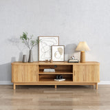 NNEDSZ 160cm Ribbed Natural Entertainment Unit
