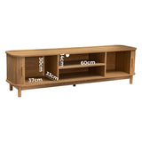 NNEDSZ 160cm Ribbed Natural Entertainment Unit