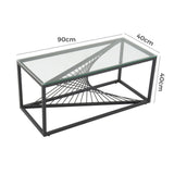 NNEDSZ Eleganza Glass Enclave Coffee Table