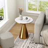 NNEDSZ Golden Halo Round Side Table