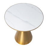 NNEDSZ Golden Halo Round Side Table