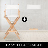 NNEDSZ Director Movie Folding Tall Chair 76cm Beech WOOD HUMOR
