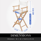 NNEDSZ Director Movie Folding Tall Chair 76cm Beech WOOD HUMOR