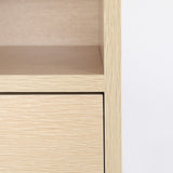 NNEDSZ Bedside Table Side Storage Cabinet Nightstand Bedroom 1 Drawer 2 Shelf LARK OAK