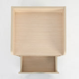 NNEDSZ Bedside Table Side Storage Cabinet Nightstand Bedroom 1 Drawer 2 Shelf LARK OAK