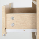 NNEDSZ Bedside Table Side Storage Cabinet Nightstand Bedroom 1 Drawer 2 Shelf LARK OAK