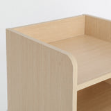 NNEDSZ Bedside Table Side Storage Cabinet Nightstand Bedroom 1 Drawer 2 Shelf LARK OAK