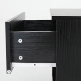 NNEDSZ Bedside Table Side Storage Cabinet Nightstand Bedroom 1 Drawer 1 Shelf ELLA - BLACK