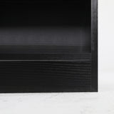 NNEDSZ Bedside Table Side Storage Cabinet Nightstand Bedroom 1 Drawer 1 Shelf ELLA - BLACK