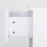NNEDSZ 2X Bedside Tables Storage Cabinet Nightstand 1 Drawer 1 Shelf ELLA WHITE