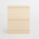 NNEDSZ Bedside Table Side Storage Cabinet Nightstand Bedroom 2 Drawer JOSS OAK