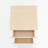 NNEDSZ Bedside Table Side Storage Cabinet Nightstand Bedroom 2 Drawer JOSS OAK