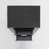 NNEDSZ Bedside Table Side Storage Cabinet Nightstand Bedroom 2 Drawer 1 Shelf ZURI BLACK