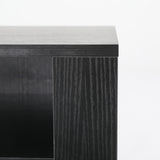 NNEDSZ Bedside Table Side Storage Cabinet Nightstand Bedroom 2 Drawer 1 Shelf ZURI BLACK