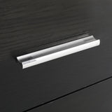 NNEDSZ Bedside Table Side Storage Cabinet Nightstand Bedroom 2 Drawer 1 Shelf ZURI BLACK