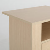NNEDSZ Bedside Table Side Storage Cabinet Nightstand Bedroom 2 Drawer 1 Shelf ZURI OAK