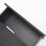 NNEDSZ Bedside Table Side Storage Cabinet Nightstand Bedroom 2 Drawer Legs ETTA BLACK