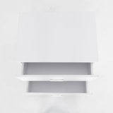 NNEDSZ Bedside Table Side Storage Cabinet Nightstand Bedroom 2 Drawer Legs ETTA WHITE