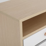 NNEDSZ Bedside Table Side Storage Cabinet Nightstand Bedroom 2 Drawer ANYA OAK