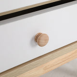 NNEDSZ 2X Bedside Table Side Storage Cabinet Nightstand Bedroom 2 Drawer ANYA OAK