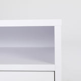 NNEDSZ Bedside Table Side Storage Cabinet Nightstand Bedroom 2 Drawer ANYA - WHITE