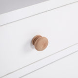 NNEDSZ 2X Bedside Table Side Storage Cabinet Nightstand Bedroom 2 Drawer ANYA - WHITE