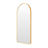 NNEDSZ Wall Arch Mirror Arc Aluminum Frame Bathroom 50x100cm GOLD