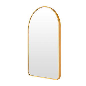 NNEDSZ Wall Arch Mirror Arc Aluminum Frame Bathroom 50x80cm GOLD