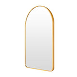 NNEDSZ Wall Arch Mirror Arc Aluminum Frame Bathroom 50x80cm GOLD