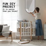 NNEDSZ 2 Set Wall Mirror Oval Aluminum Frame Bathroom 45x100cm BLACK