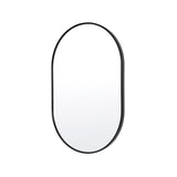 NNEDSZ Wall Mirror Oval Aluminum Frame Bathroom 50x75cm BLACK