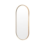 NNEDSZ Wall Mirror Oval Aluminum Frame Bathroom 45x100cm GOLD