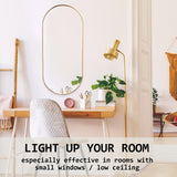 NNEDSZ Wall Mirror Oval Aluminum Frame Bathroom 45x100cm GOLD