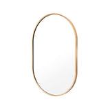 NNEDSZ Wall Mirror Oval Aluminum Frame Bathroom 50x75cm GOLD