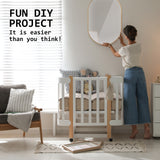 NNEDSZ Wall Mirror Oval Aluminum Frame Bathroom 50x75cm GOLD