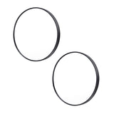 NNEDSZ 2 Set Wall Mirror Round Aluminum Frame Bathroom 50cm BLACK