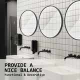 NNEDSZ Wall Mirror Round Aluminum Frame Bathroom 70cm BLACK