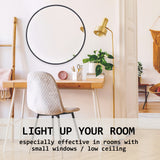 NNEDSZ 2 Set Wall Mirror Round Aluminum Frame Bathroom 70cm BLACK