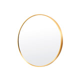 NNEDSZ Wall Mirror Round Aluminum Frame Bathroom 50cm GOLD