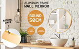 NNEDSZ Wall Mirror Round Aluminum Frame Bathroom 50cm GOLD